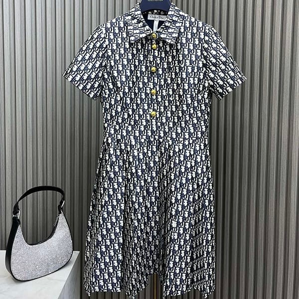 大人気！ディオール シルクシャンタン ワンピース コピー dem38255